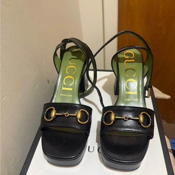 Authentic Gucci Granada Block Heels - Picture 7 of 15